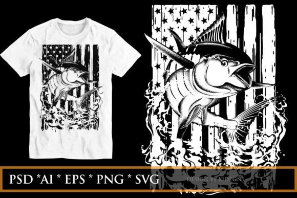 American Tuna Graphics for T-Shirt Designs & Publishing