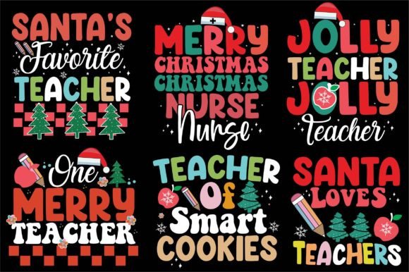 Christmas Retro T-Shirt Graphics for Real Client Projects