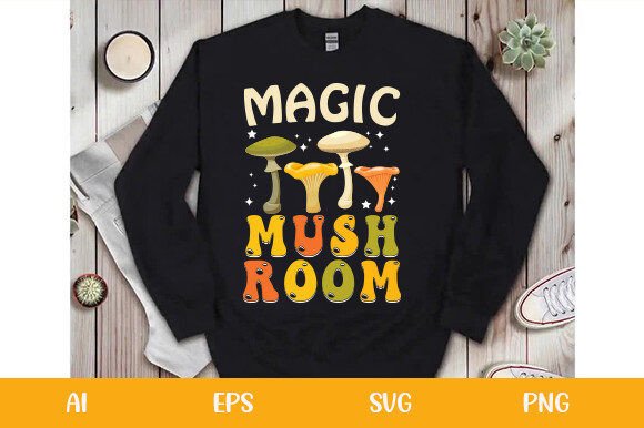 Cottage Core Magic Mushroom Graphics & T-Shirt Designs