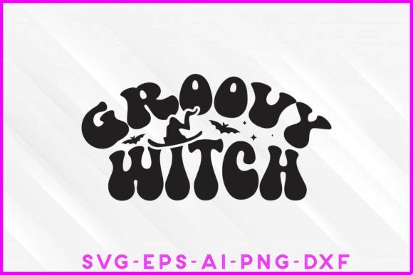 Groovy Witch Halloween Design for Stitching Projects