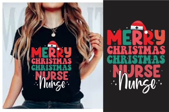 Merry Christmas Nurse Christmas Design for T-Shirt Graphics