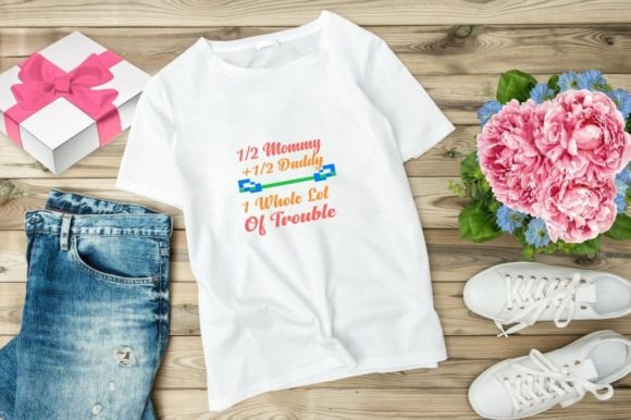 Mommy Daddy Whole Lot of Trouble Baby T-Shirt Graphics