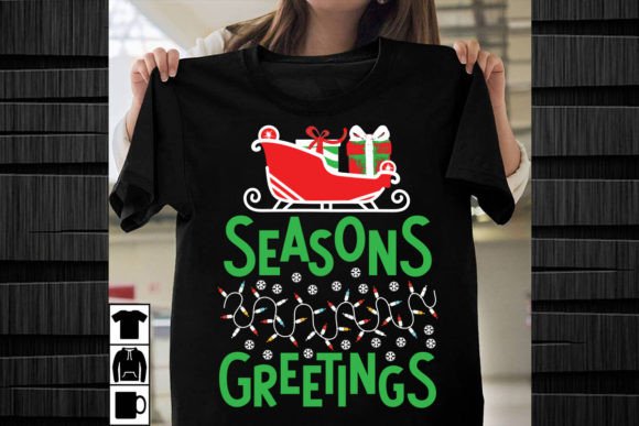 Seasons Greetings SVG Design: Graphics for T-Shirt Designs